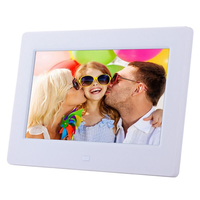 Cadre photo numérique 7 pouces 16:9, lecteur vidéo électronique avec télécommande pour la maison: Or