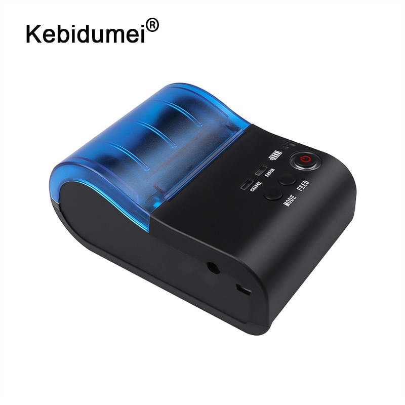 Kebidumei Draagbare Bluetooth Printer 58mm Mini Thermische Printer Voor Supermarkt Pocket Printer Voor iOS Android Windows