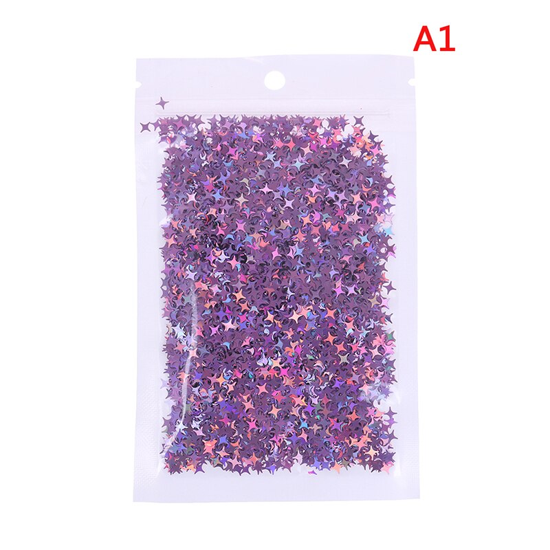 10 g/pacco Quattro stella luccichio FAI DA TE di Cristallo melma Unghie Artistiche Punte ultra-sottile fette scatola Accessori Fai Da Te DECORAZIONE Giocattoli per modello di bambini: 1