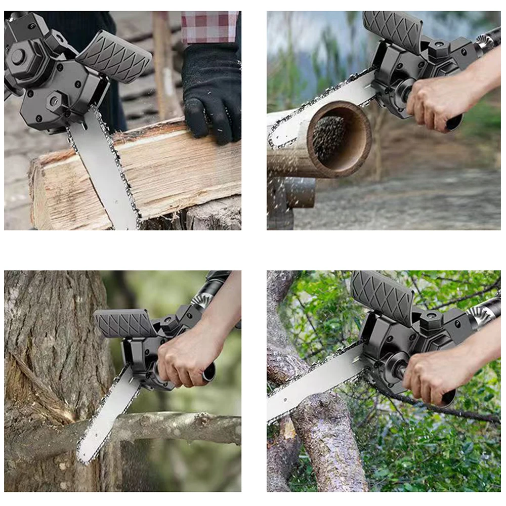 4 Inch Electric Drill Modified To Electric Chainsaw adapter Tool Portable Conversion Head Kits Woodworking Pruning