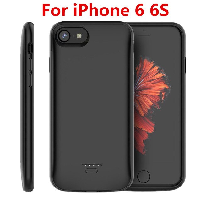 US Fast For iPhone SE 5SE 5 5S Battery Charger Case 4000mAh Charging Powerbank Case For iPhone 6 6S 7 8 Battery Case: For iPhone 6 6s