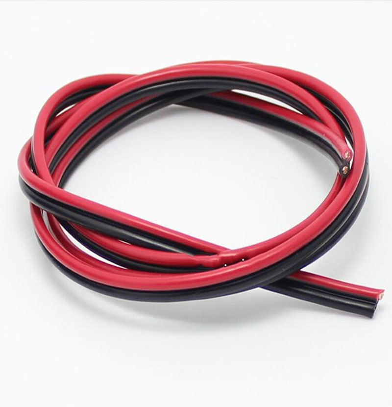 Rood zwart Koperdraad 2X1 LED Strip Monitor Power Kabel Speaker parallel Draad 10 M