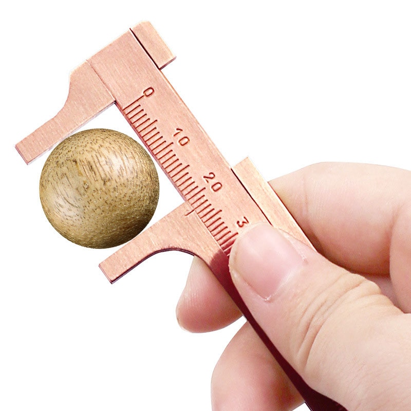 80mm/100mm Pocket Mini Brass Sliding Ruler Gauge Vernier Calip Metal Caliper Gauge Micrometer Measurement Tool Office School Use