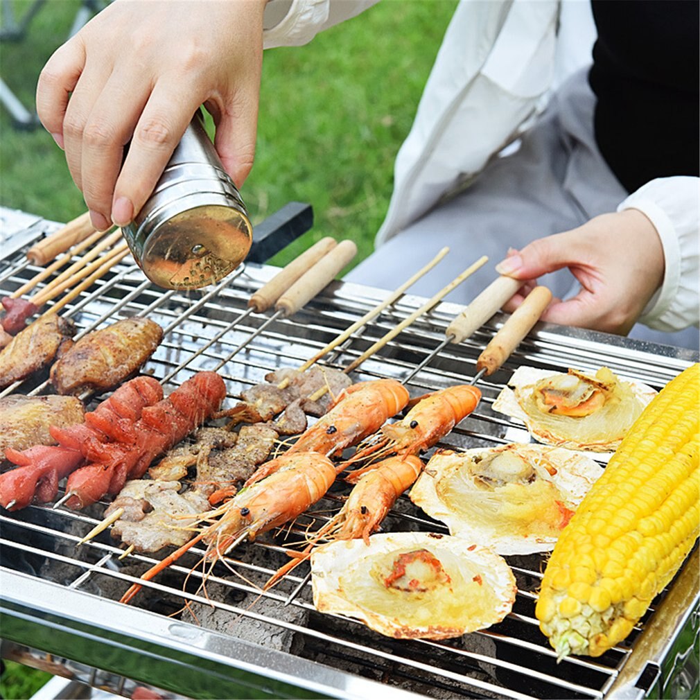 Rvs Houtskool Grill Barbecue Tool Draagbare Gratis Installatie Handvat Vouwen Bbq Koken Grid Voor Park
