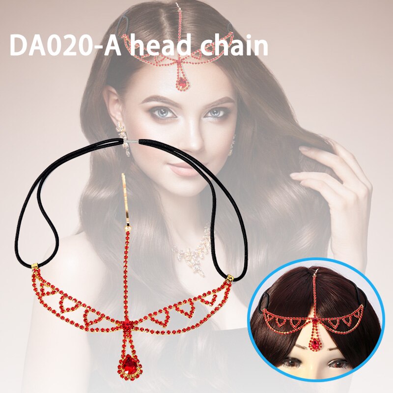 Neueste Kopf Kette Headwear Schmuck Kopfschmuck Haar Zubehör Prom Dekoration Anhänger für Frauen: B