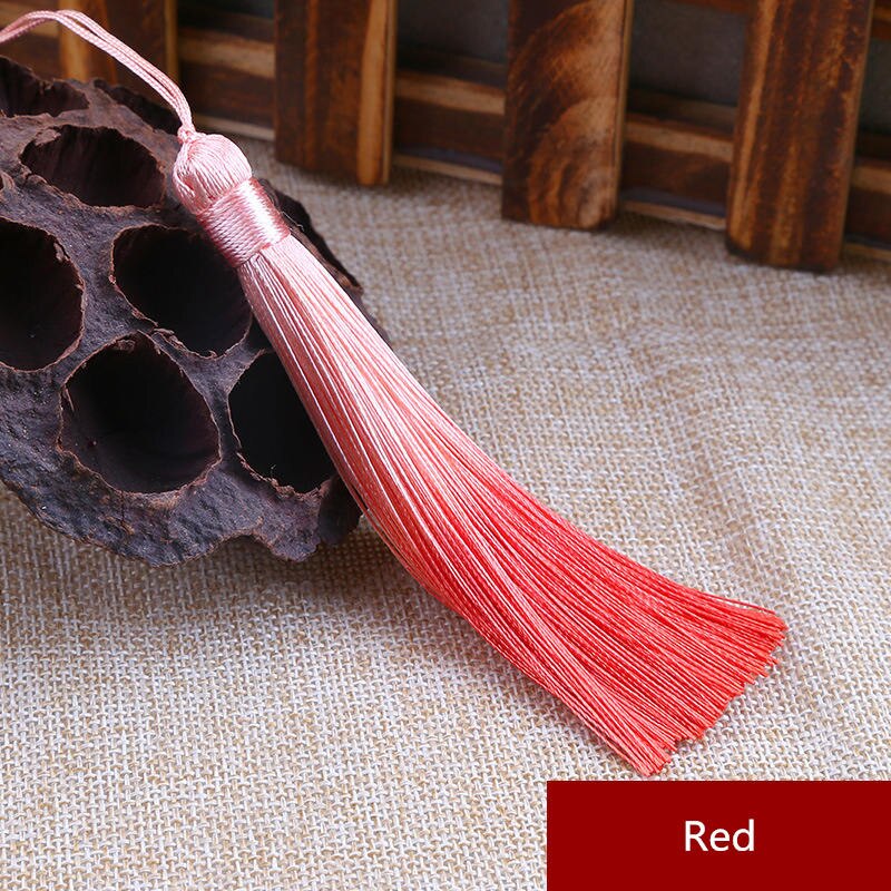 5 stks Geleidelijke Kleine Kwastje DIY Hanger Sieraden Gordijn Kleding Decoratieve Accessoires Auto sleutel Tas Hanger Craft Kwasten: Red