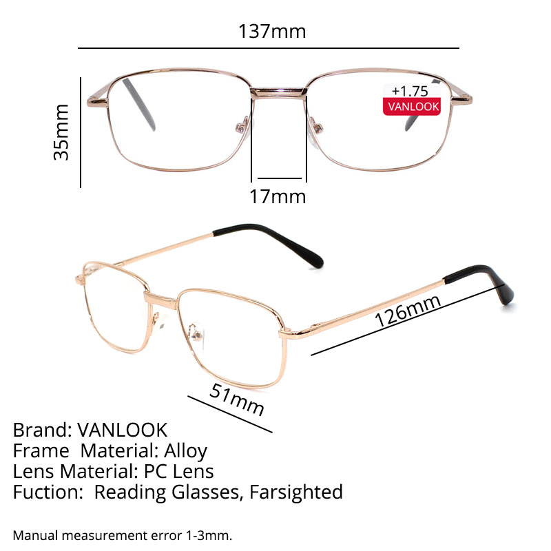 Men's Reading Glasses for Farsightedness Men Sight Spectacles Transparent Spring Hinge +1.00 +1.50 +2.00 +2.50 +3.00 +3.50 +4.00