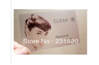 Transparent ID Cards Printing material, Blank Inkjet print PVC sheets A4, 50sets,Single side print, 0.43mm thick