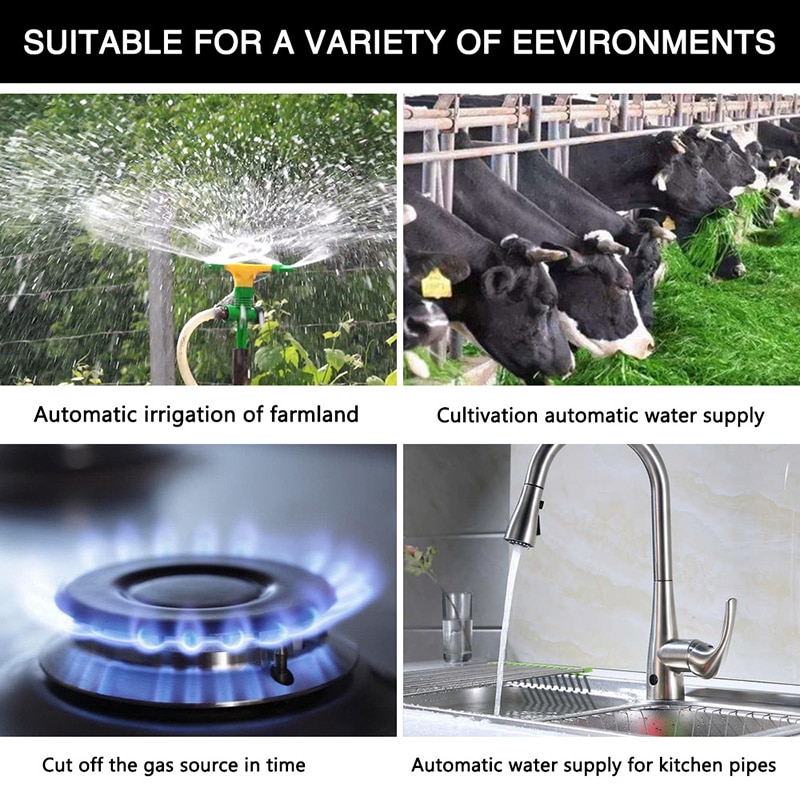EWeLink – Valve intelligente WiFi, capteur d'eau et de gaz, maison, arrêt, commande vocale/APP, télécommande pour Alexa et Google Assistant