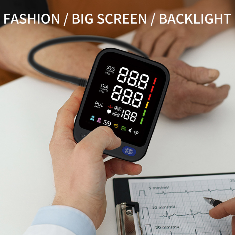 blood pressure measuring device Portable Tonometer Digital Tensiometer Heart Rate upper Arm Automatic Monitor