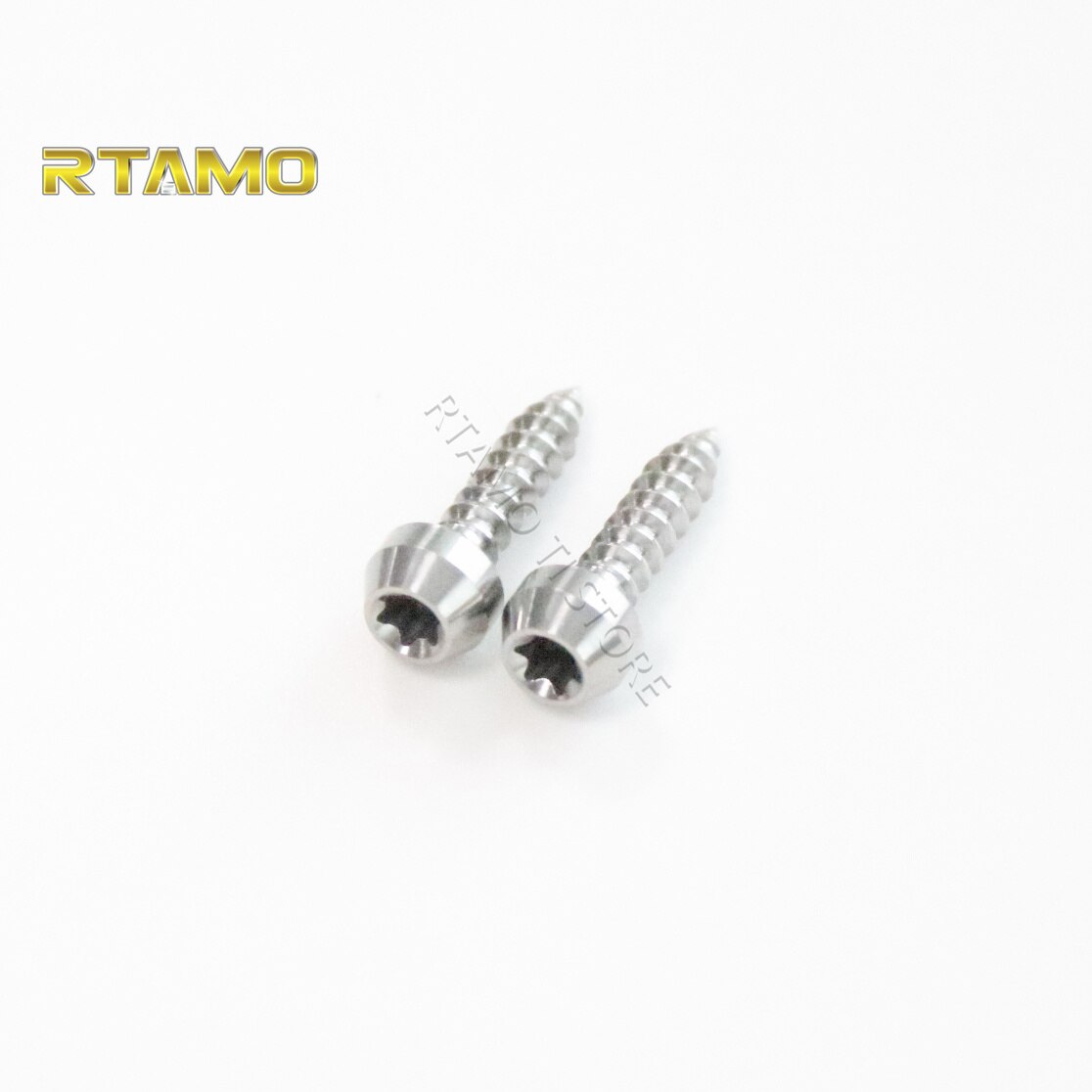 Rtamo Gr5 Titanium Alloy Rear Turn Signal Self Tapping M4 Screws Kit (2pcs) Fit Verspa Sprint 150: TypeB-Silver