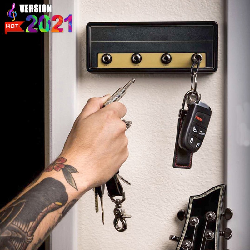Portallaves de pared para el hogar, soporte para llaves, amplificador de guitarra, soporte de caja colgante, rock