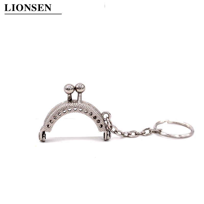 Lionsen – porte-monnaie en métal, 4cm, cadre de porte-monnaie avec porte-clés, 5 couleurs: Argent