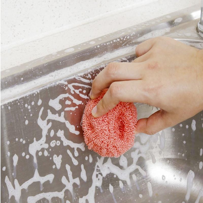 Boule de nettoyage en microfibre Nano, boule de nettoyage de cuisine, brosse à huile antiadhésive, Pot artefact boule en acier, outil ménager