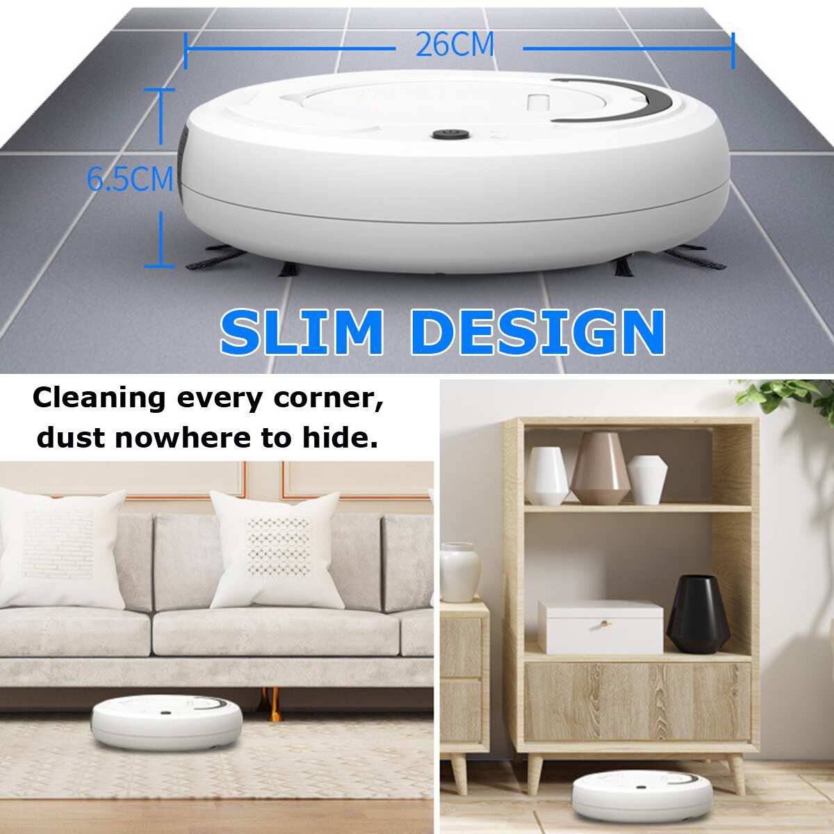 Best Intelligent Automatic Rechargeable Clean Robot Sweeping Home Floor Hair Dirt Cleaning Dust Sweeper Robots Vacuum Cleaner