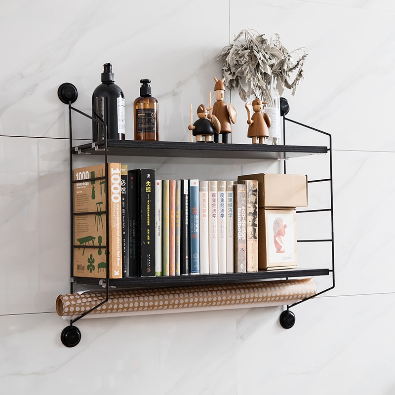 Wall Mounting Free Rack Simple Living Room Background Wall Bookcase Home Simple Combination Book Shelf