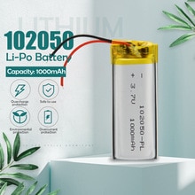 3.7V 1000mAh 102050 Lithium Polymer Li-Po li ion Rechargeable Battery For MP3 MP4 MP5 GPS DVD tablet Bluetooth camera Lipo cell