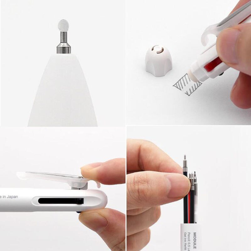 Youpin KACO 4 In 1 Multifunction Pens 0.5mm Black Blue Red Refill Gel Pen Mechanical Pencil Japanese ink Office School
