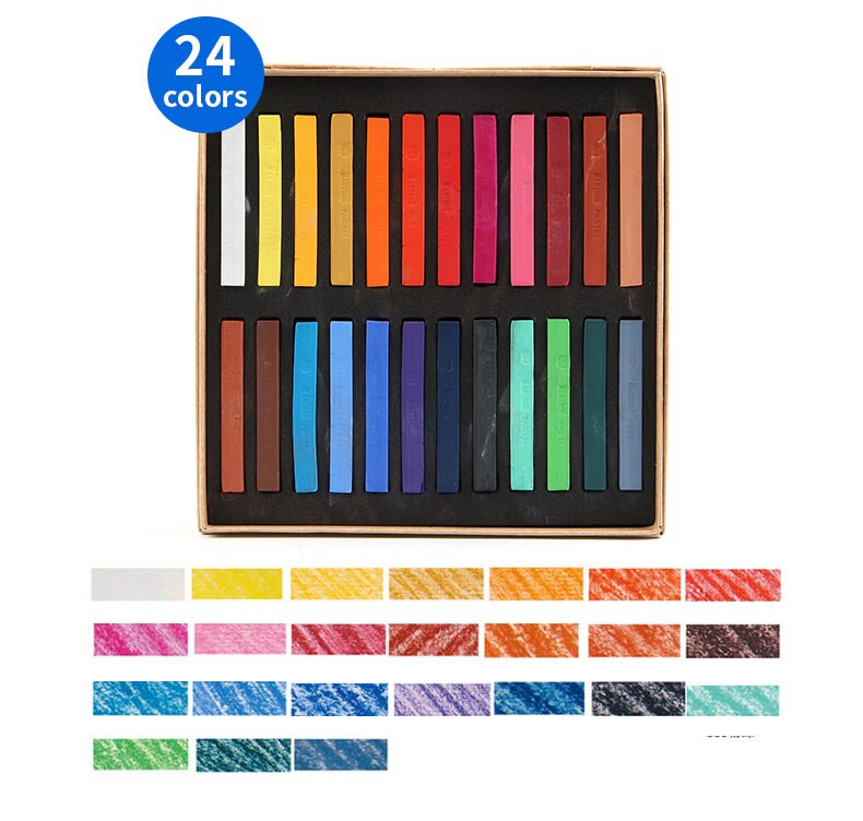 Pintura de tiza de de 24 colores, tiza para el cabello de Color Popular, lápiz de colores de pintura crayón de tinte para el cabello de
