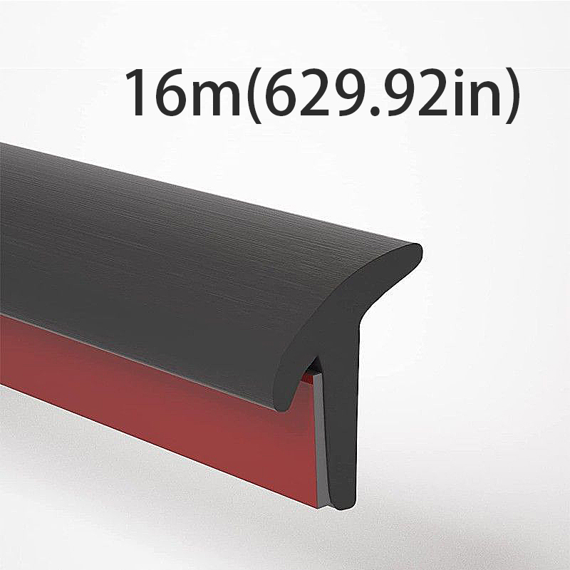 Striscia di tenuta automatica universale Inclinata in gomma a forma di T Resistente alle intemperie Bordo Trim Porta auto Tronco Coperchio Gap Guarnizione Striscia di isolamento acustico: Grigio