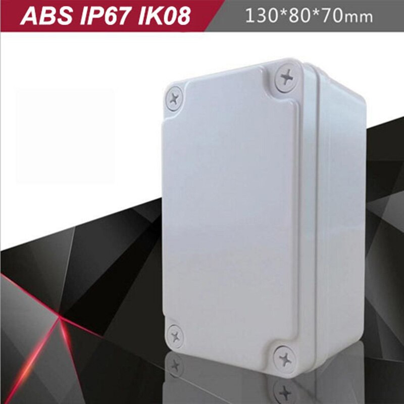 ABS shell small outdoor cable IP67 plastic waterproof junction box electronics enclosure: Black