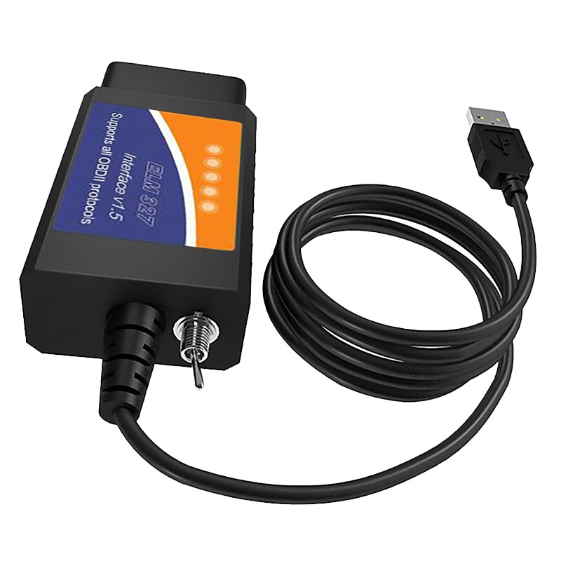 For ELM327 OBD2 Scanner Elm 327 USB V1.5 Bluetooth Code Reader Auto Diagnostic Scanner Tool Made for Forscan