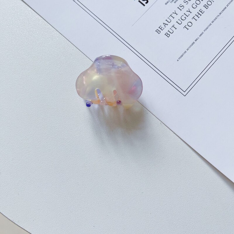 3cm Mini włosy akcesoria chmura w kształcie octanu klamra do włosów dla WomanTortoiseshell Mutiple Barrette akrylowe geometryczne szpilka: 7
