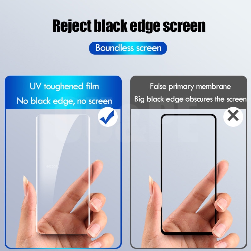 UV Tempered Glass For Samsung Galaxy S9 S8 S10 S20 Plus Note 8 9 10 Full Liquid Screen Protector For Samsung S8 S7 Edge Glass