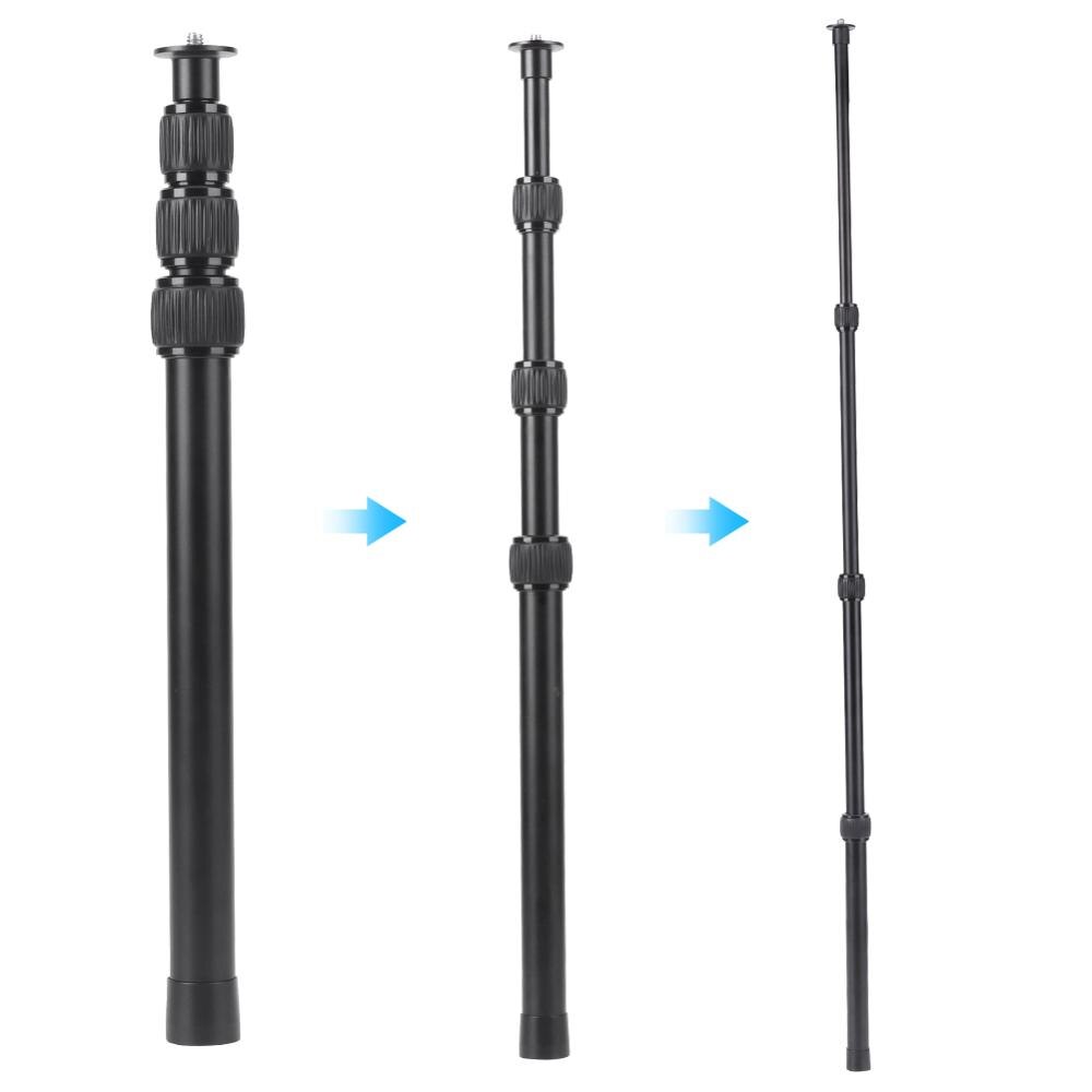 Universal Retractable Four Sections All Metal Extension Rod for Phone Mirrorless Camera Shoot