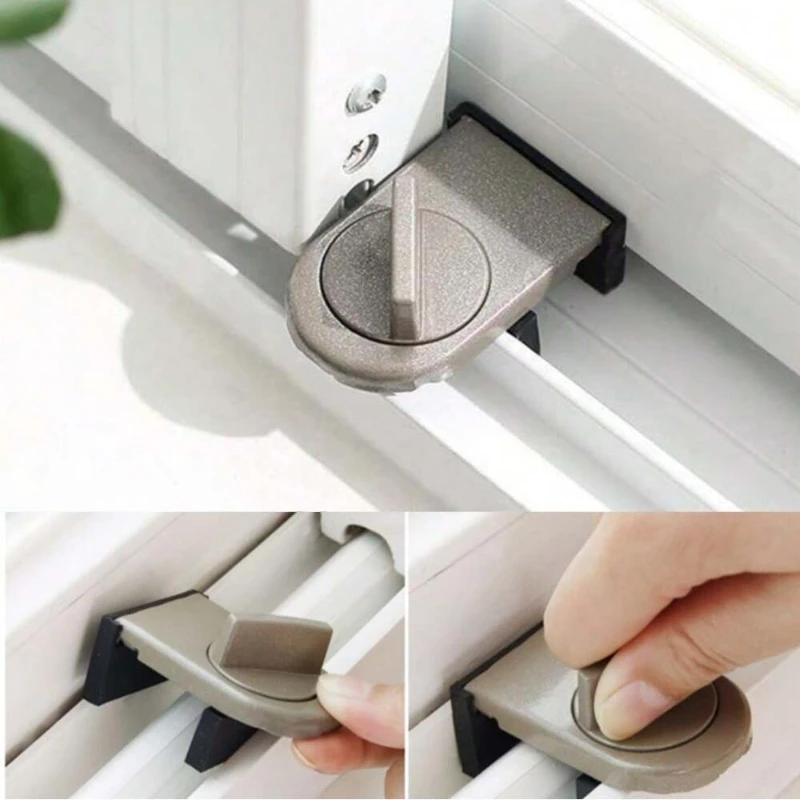 Fenster-Sicherheitsschloss, Aluminiumlegierung, Schiebeschloss, Schiebetür, Diebstahlsicherung, verstellbare Schnalle, Fensterstopper, Schloss für Zuhause