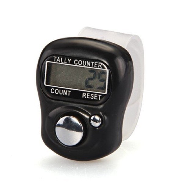 NiceDigital Finger Counter Stitch Marker and Row Counter LCD Electronic Digit Finger Ring Clicker Timer