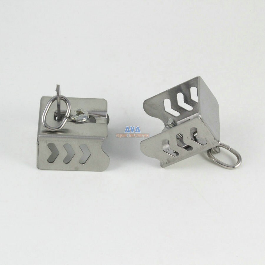 10 Pieces Stainess Steel Curtain Track End Caps Curtain Track End Stops 28x26x17mm