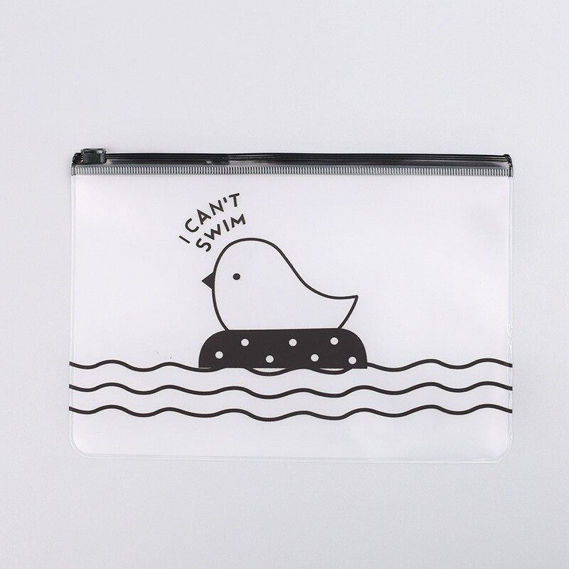 Simple Style Transparent PVC Pencil Case Korean Stationery School Office Supplies Pouch: Chick Bag
