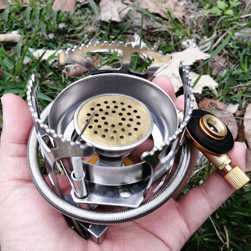 Wind Proof Camping Herd mit Elektronische Zündung Tragbare Gasherd Picknick Herd Ultraleicht Outdoor Camping Picknick