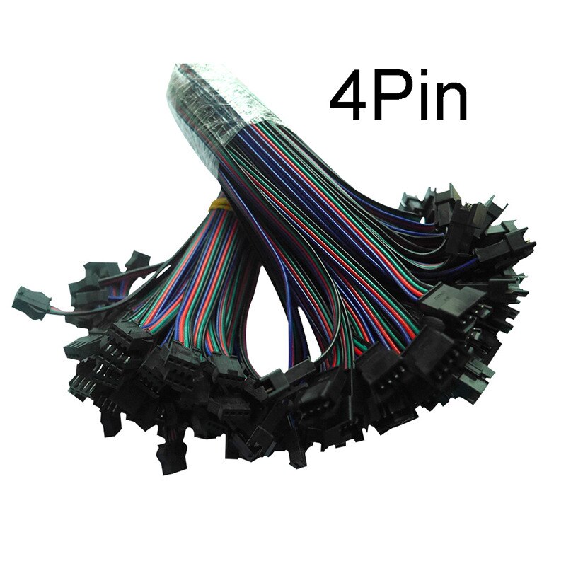 5pair~100pairs 3pin 4pin 5pin 6pin JST LED Connectors,Male And Female Connector for 3528 5050 RGB RGBW RGBWW LED Strip light: 4pin / 5 PCS