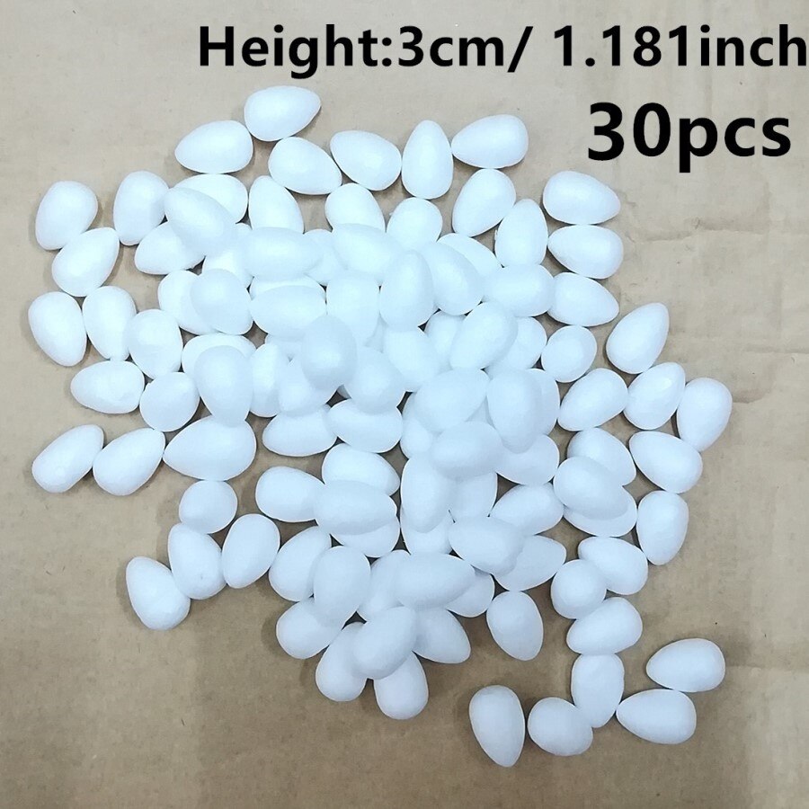 2/2.5/3/3.5/4/4.5/5.5cm White Water Modeling Foam Rose Bud For Nylon Stocking Flower Accessories Polystyrene Styrofoam Buds: 3cm 30pcs