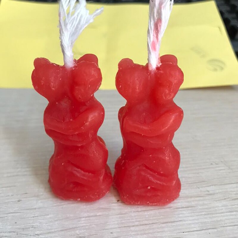 Mini velas decorativas de 2,5x5cm, velas Rojas hechas a mano para parejas, para fiestas y bodas
