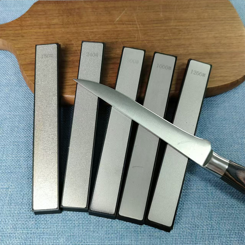 Afilador de cuchillos con barra de piedra de afilar, piedra de diamante, tijeras, maquinilla de afeitar pulida, sistema de afilado de cuchillos de cocina, herramienta para el hogar, 5 uds.