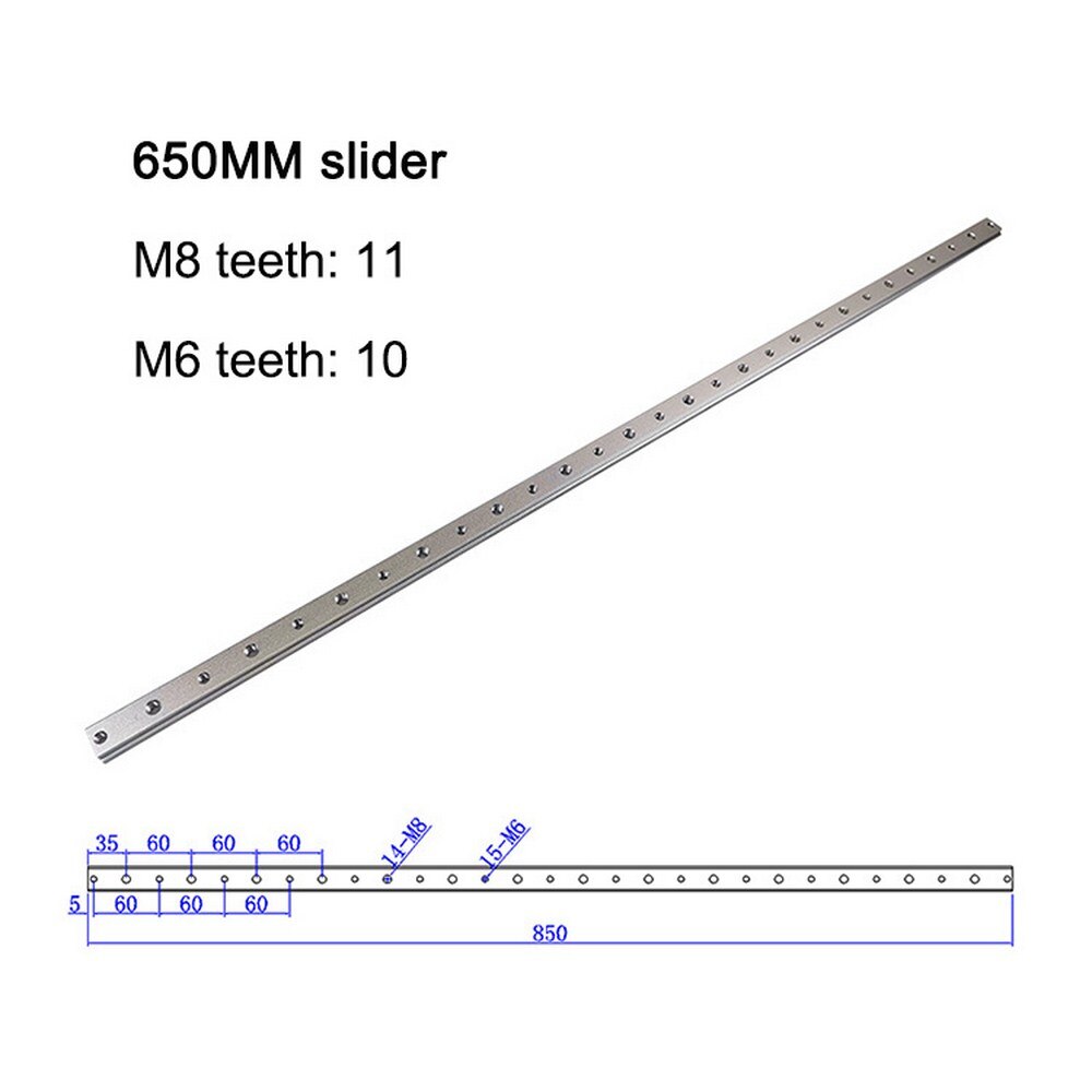 T-track Slider Sliding Nut Aluminum Alloy T Slot Nut Jigs Screw Slot Fastener 100MM/200MM /300MM /400MM Woodworking Tools: 850MM