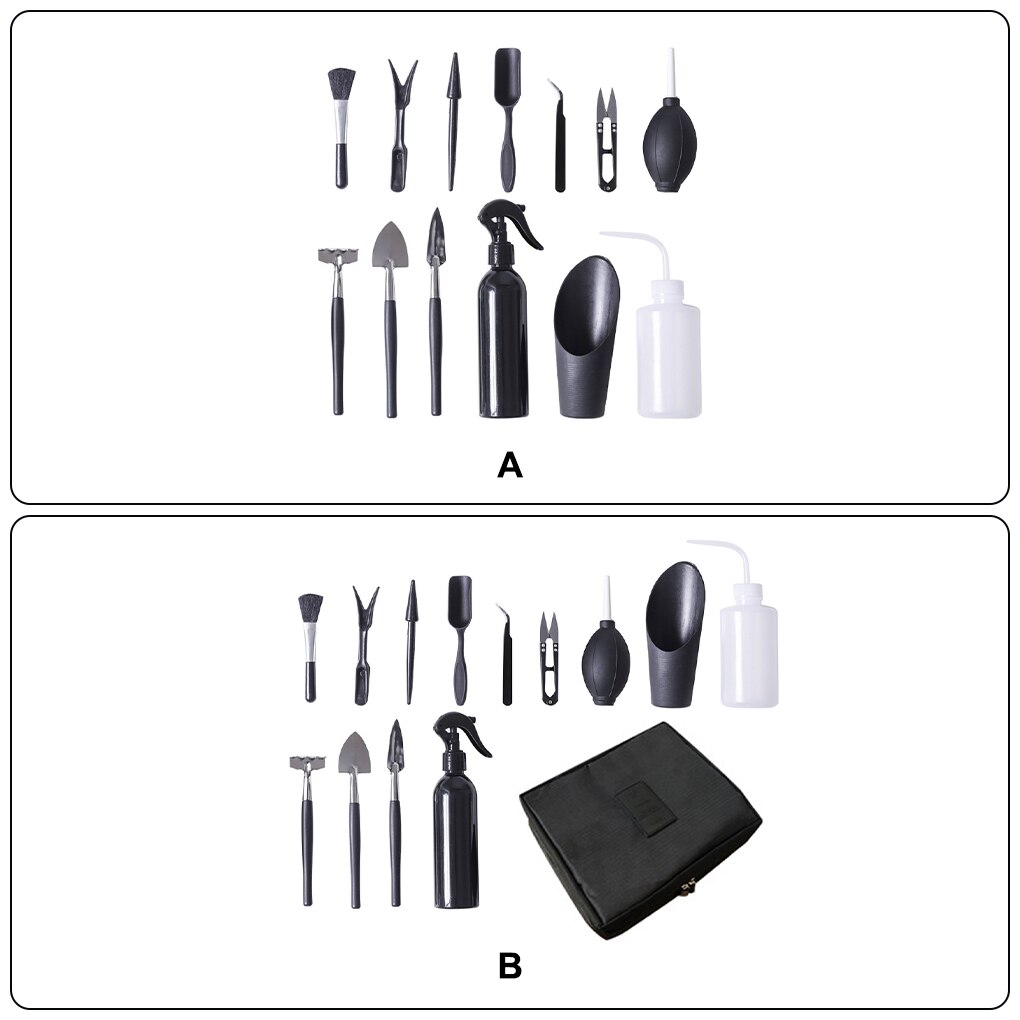 13 Pieces Garden Planter Planting Succulent Plant Hand Tool Seedling Transplant Sowing Spade for Indoor Outdoor PP Bag: A PP Bag