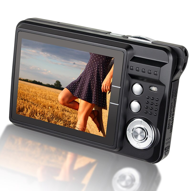 Cámara Digital Ultra delgada de 2,7 pulgadas, cámara Digital HD de 21MP, cámaras digitales para estudiantes, de cumpleaños para niños, amigos, LHB99: Black