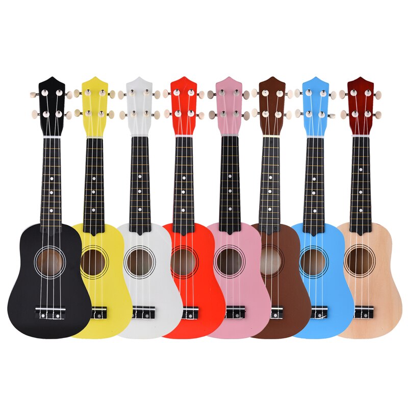 muslady 21-inch Ukulele 4 Strings Ukulele Small Guitar Bass Wooden Musical Instrument Kids Beige Stringed instruments