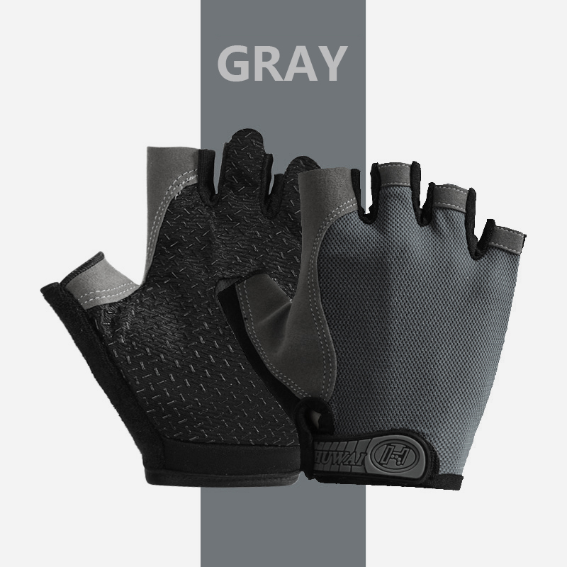 Ademend Half Vinger Gym Halters Handschoenen Mannen Vrouwen Bodybuilding Crossfit Oefening Sport Handschoenen Voor Fietsen Fiets Anti Slip: Bruin / S