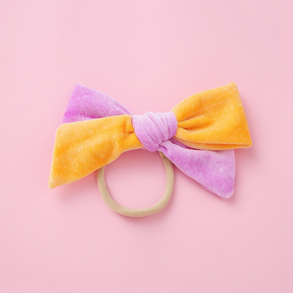 Velvet Tie Dye Headband For Children Hair Clips Kids Elastic Hair bands Hairpins For Girls Barrattes Baby Girl Hair Accessories