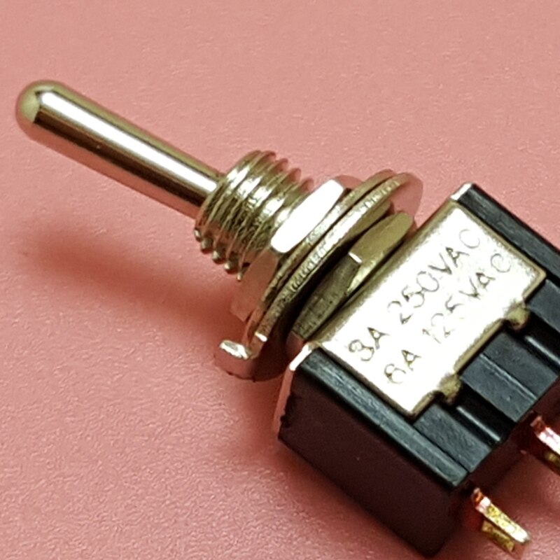 5pcs MTS-101 2 Pin SPST ON-OFF 2 Position 250V AC Miniature Mini Electrical Toggle Switch Mounting Hole
