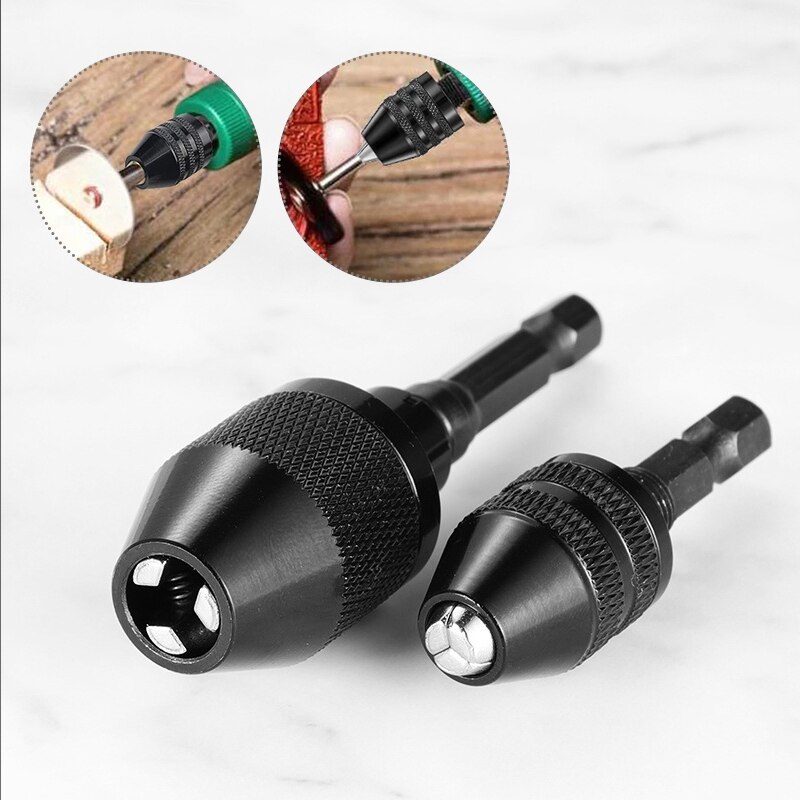 1PC Quick Change Keyless Drill Bit Chuck Hex Shank Adapter Converter Tool Three-Jaw Chuck Electric Grinder Drill Chuck