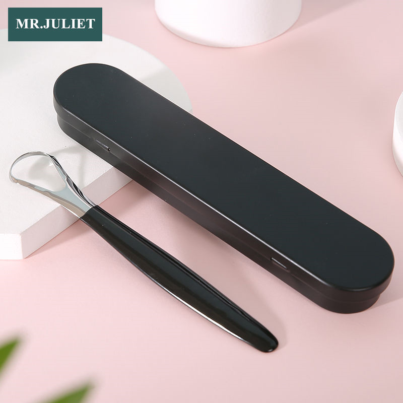 Nettoyeur de langue pour adulte, élimine la mauvaise haleine, odeur buccale, brosse de revêtement de langue, grattoir de langue en acier inoxydable