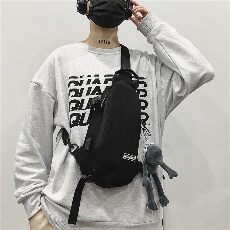 Original Brand Chest Bag Girls Sports Satchel Ins Japanese Brand Messenger Bag Simple Casual Couple Shoulder Bag
