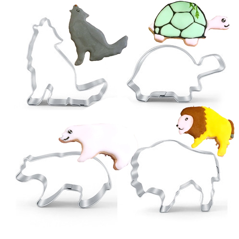 Moule à biscuits tortue Lion loup ours | Moule à biscuits, Fondant, outils de décoration pour gâteaux 1 pièce