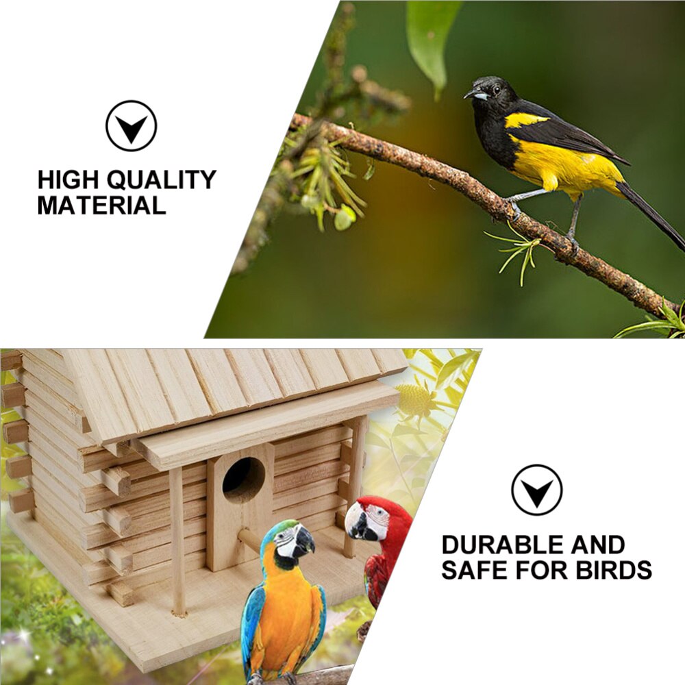1 Pc Vogels Huis Outdoor Vogels Accessoires Houten Vogelnest Vogels Hut Bed Voor Vogels Tuin Home Decor